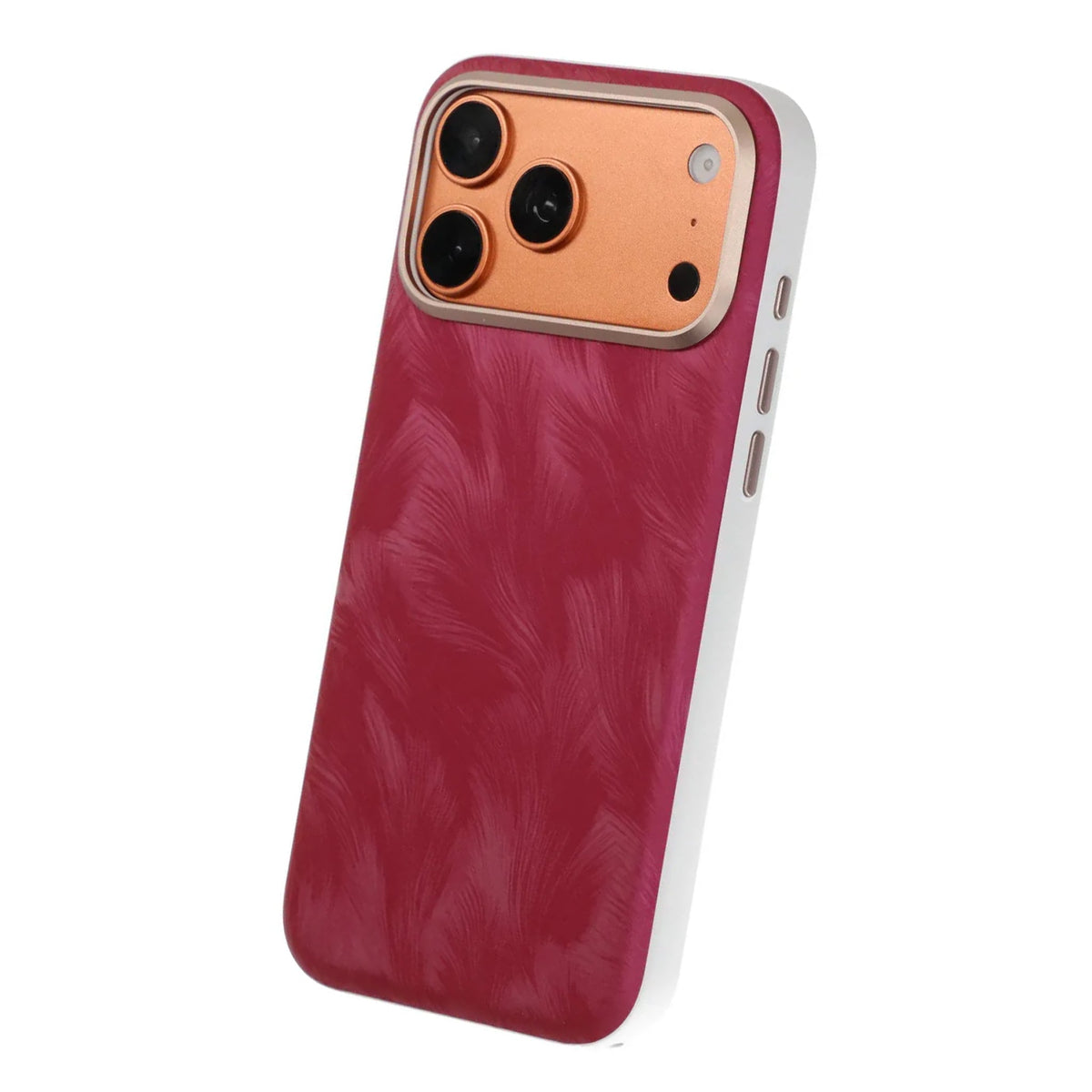 iPhone 17 Pro/iPhone 18 Pro Skal Plumtextur MagSafe Röd