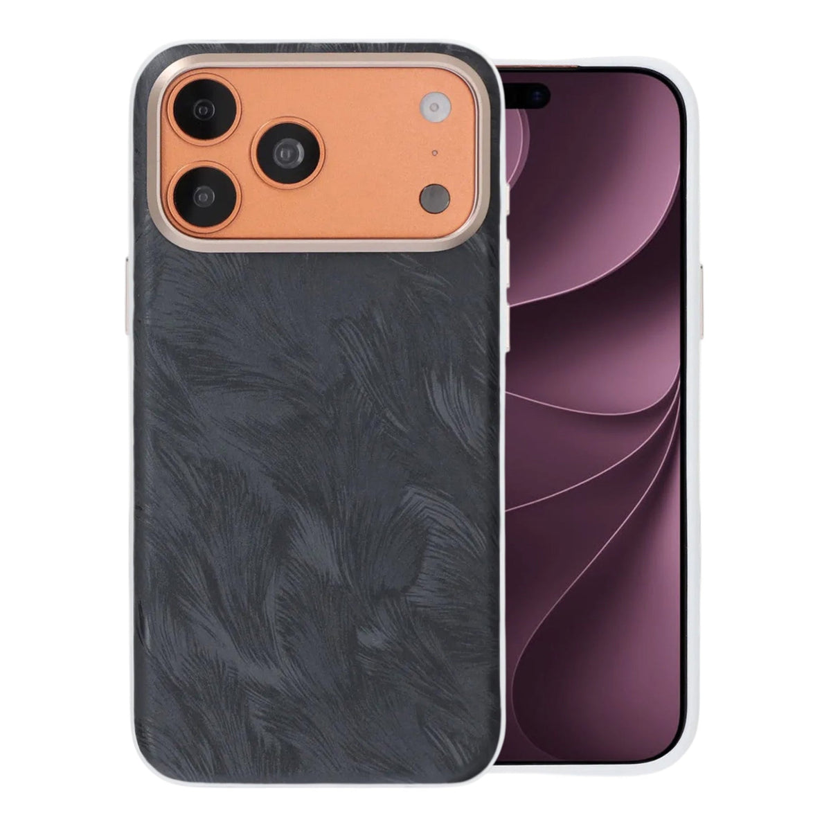 iPhone 17 Pro Max/iPhone 18 Pro Max Skal Plumtextur MagSafe Svart