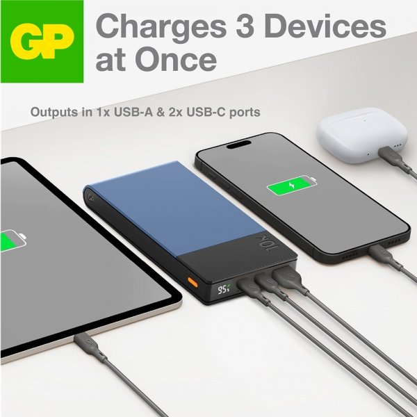 GP Powerbank M2+ 10 000 mAh Blå