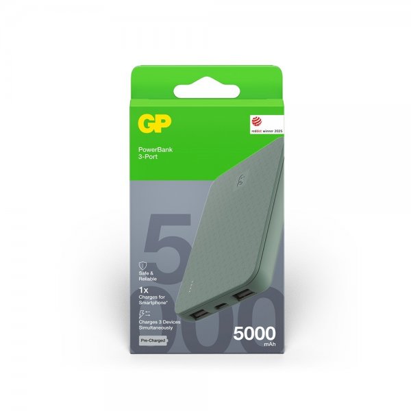 GP Powerbank Plus 5000 mAh Grön