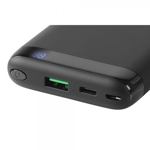 Deltaco Powerbank Wireless 10 000 mAh Svart