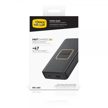 Otterbox Powerbank Wireless 15 000 mAh Svart