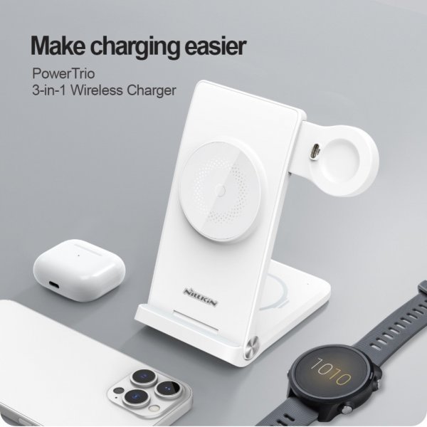 Nillkin Powertrio 3-in-1 MagSafe Trådlös Laddare