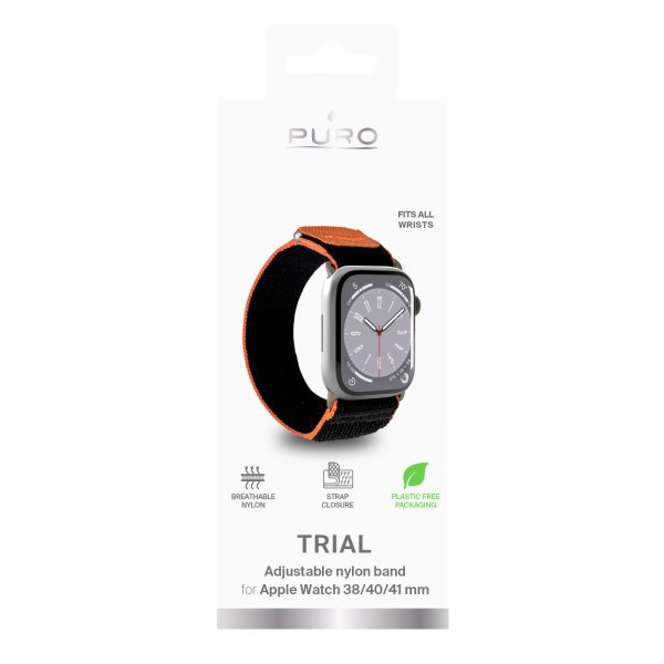 Puro Apple Watch 38/40/41/42mm Armband Trial Loop Svart