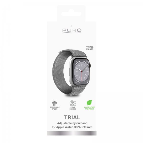 Puro Apple Watch 38/40/41/42mm Armband Trial Loop Grå