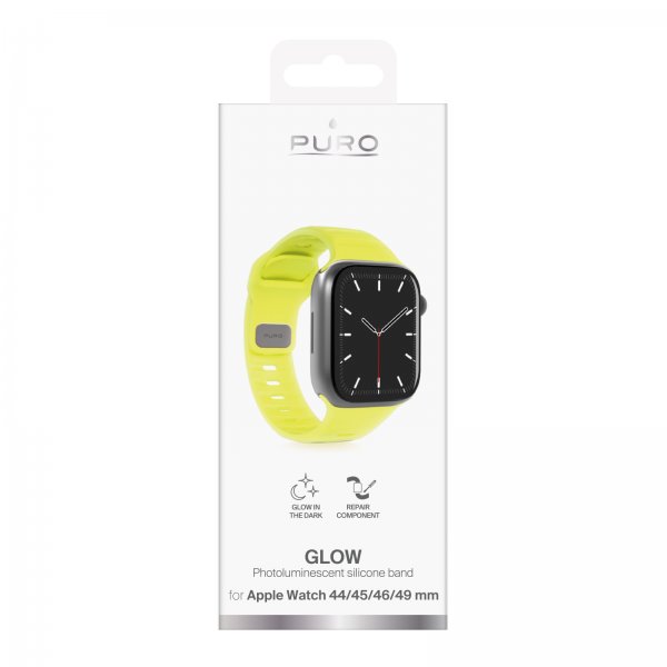Puro Apple Watch 44/45/46/Ultra 49mm Armband Glow Gul