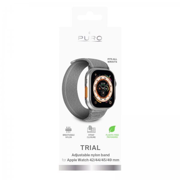 Puro Apple Watch 44/45/46mm/Ultra 49mm Armband Trial Loop Grå