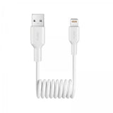 Puro Kabel Spiral Lightning till USB-A 1m Vit