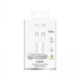 Puro Kabel Fabrik 2.0 100W USB-C till USB-C 1m Vit