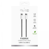 Puro Kabel Fabrik 2.0 60W USB-C till USB-C 1.5m Grå