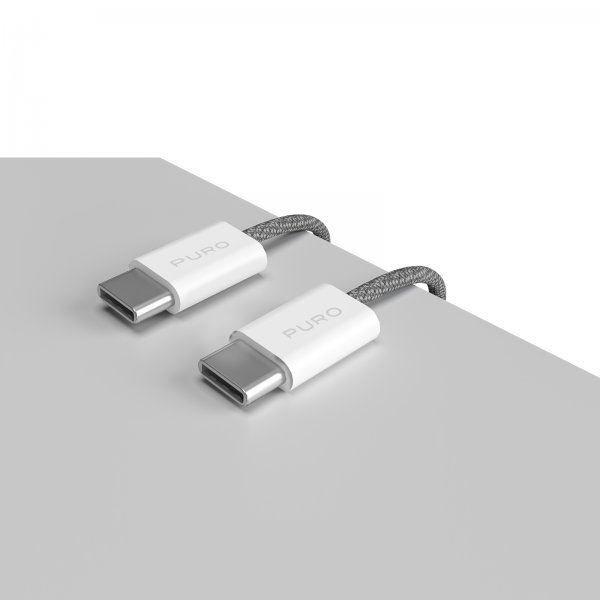 Puro Kabel Fabrik 2.0 60W USB-C till USB-C 1.5m Grå