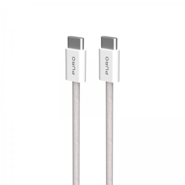 Puro Kabel Fabrik 2.0 60W USB-C till USB-C 1.5m Sandshell