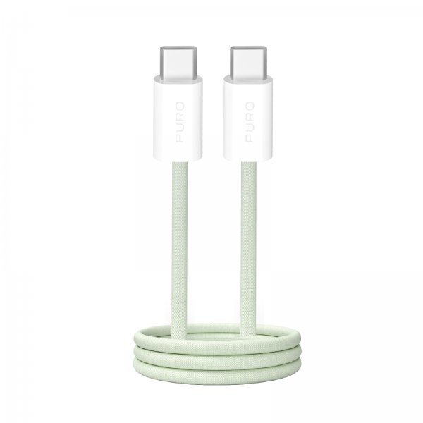 Puro Kabel Fabrik 2.0 60W USB-C till USB-C 1.5m Grön