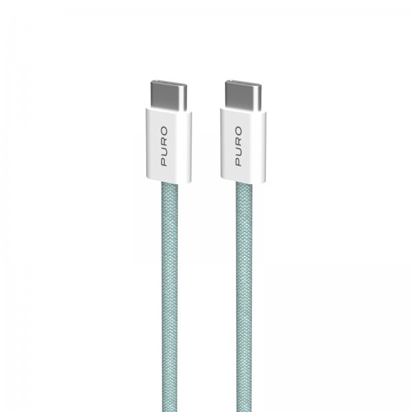 Puro Kabel Fabrik 2.0 60W USB-C till USB-C 1.5m Island Mist