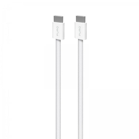 Puro Kabel Fabrik 2.0 60W USB-C till USB-C 1.5m Vit