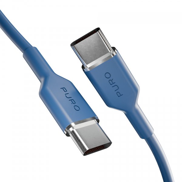 Puro Kabel TPE 25W USB-C till USB-C 1.5m Ice Blue