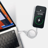 Puro Kabel Magnetisk USB-C till USB-C 1m Vit
