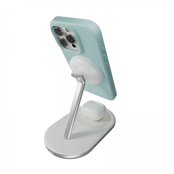 Puro Trådlös Laddare Mag Station 2-in-1 Qi2 Vit