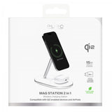 Puro Trådlös Laddare Mag Station 2-in-1 Qi2 Vit