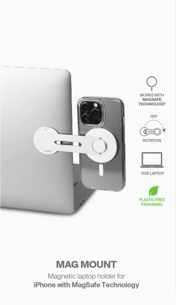 Puro Mobilhållare till Dator MagSafe Silver