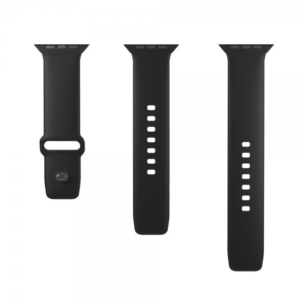 Puro Apple Watch 44/45/46mm/Apple Watch Ultra Armband ICON Silicone Band Svart