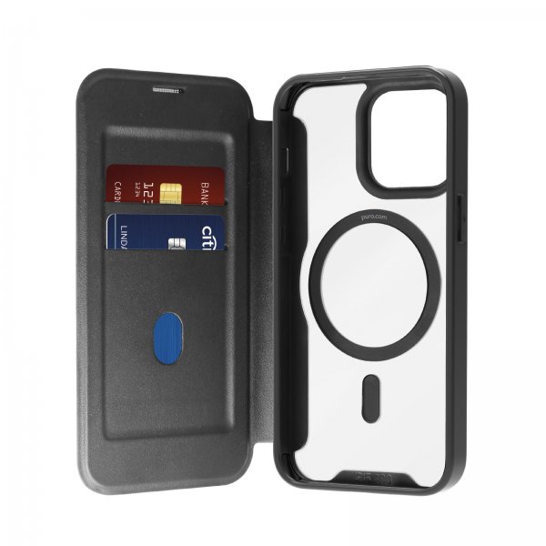 Puro iPhone 15 Pro Fodral Book Mag Svart