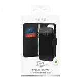 Puro iPhone 16 Pro Max Fodral Wallet Stand Svart