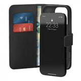 Puro iPhone 16 Pro Max Fodral Wallet Stand Svart