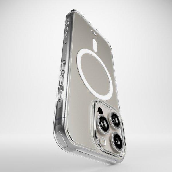 Puro iPhone 16 Pro Max Skal Impact Clear D3O MagSafe Transparent