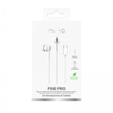 Puro Trådade Hörlurar Fine USB-C Vit