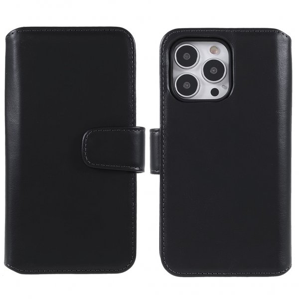 Nordic Covers iPhone 14 Pro Fodral Essential Leather Raven Black