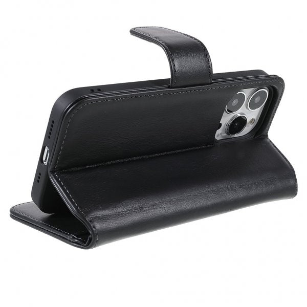 Nordic Covers iPhone 14 Pro Fodral Essential Leather Raven Black