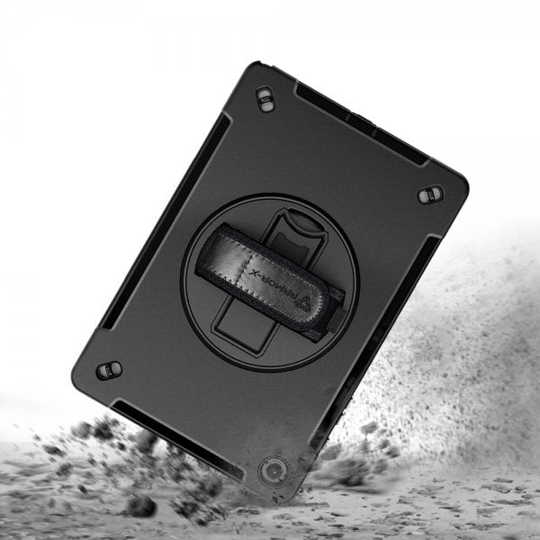 Armor-X Samsung Galaxy Tab A9 Plus Skal Rainproof Rugged Case Hand Strap Kickstand