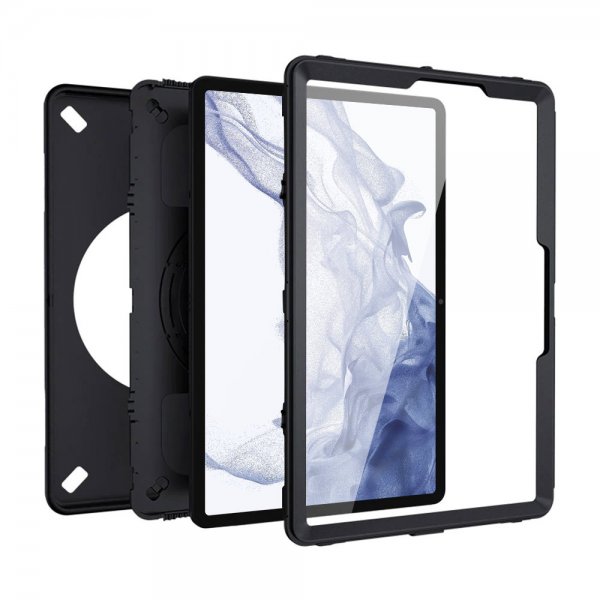 Armor-X Samsung Galaxy Tab S9 FE Skal Rainproof Rugged Case Hand Strap Kickstand