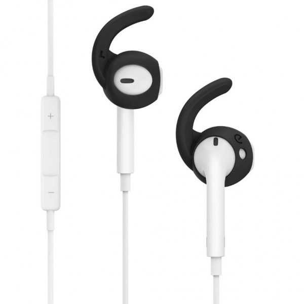 KeyBudz EarBuddyz Ear Hooks för AirPods och EarPods Svart