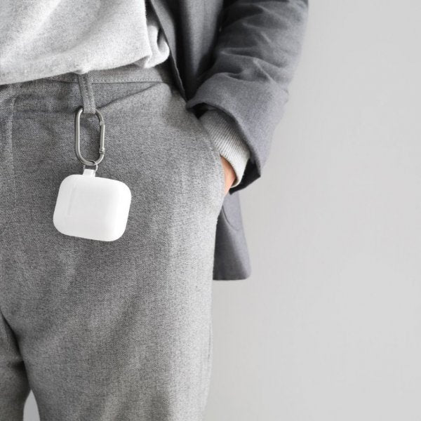 KeyBudz AirPods (1/2) Skal PodSkinz KeyChain Series Vit