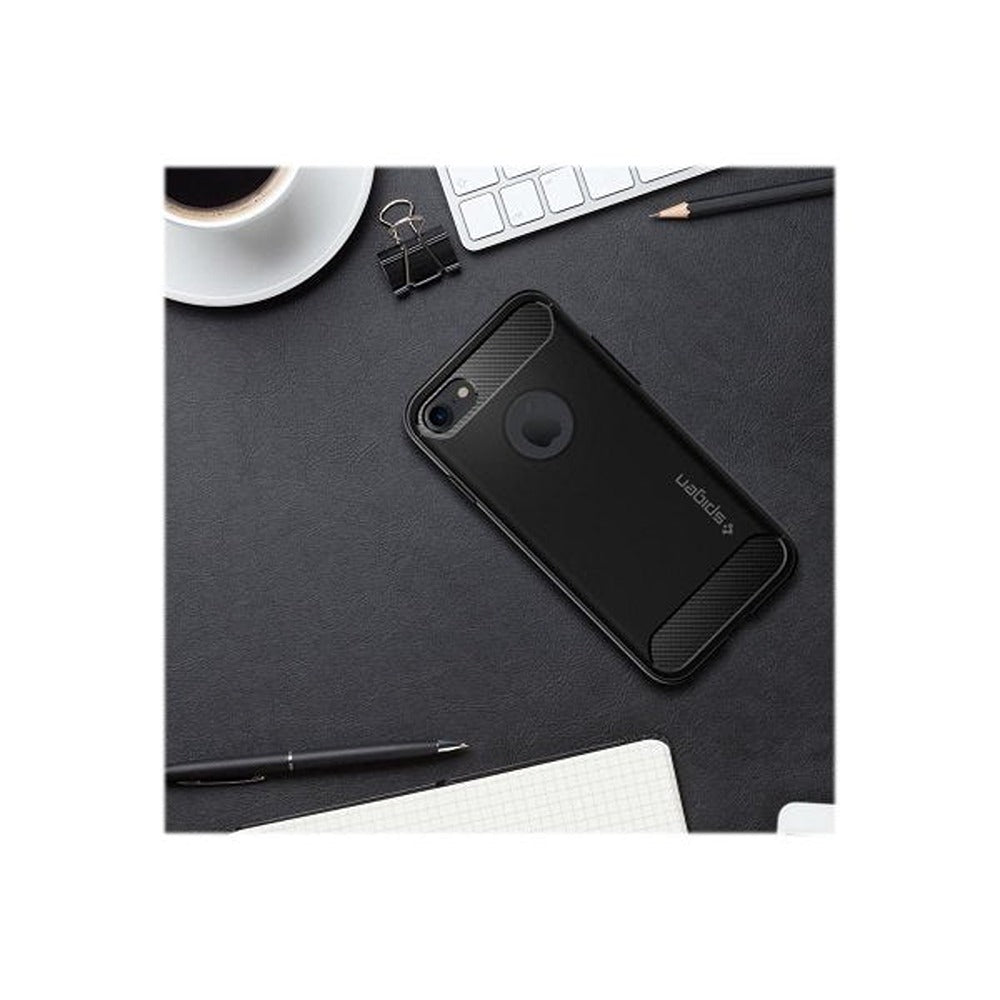 Spigen iPhone 7/8/SE Skal Rugged Armor Matte Black