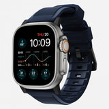 Nomad Apple Watch 44/45/46mm/Apple Watch Ultra Armband Rugged Band Black Hardware Atlantic Blue