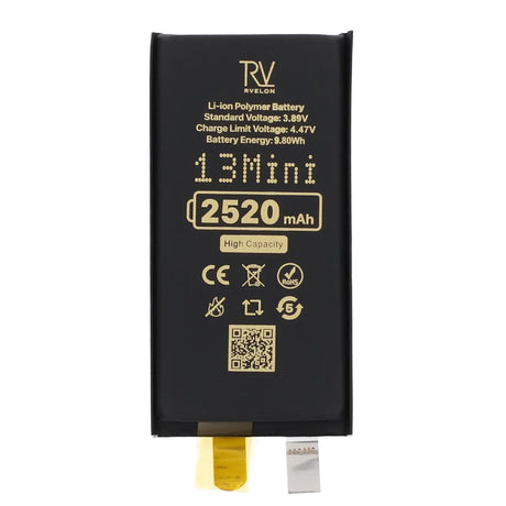 Rvelon Batteri till iPhone 13 mini 2520mAh utan Flexkabel