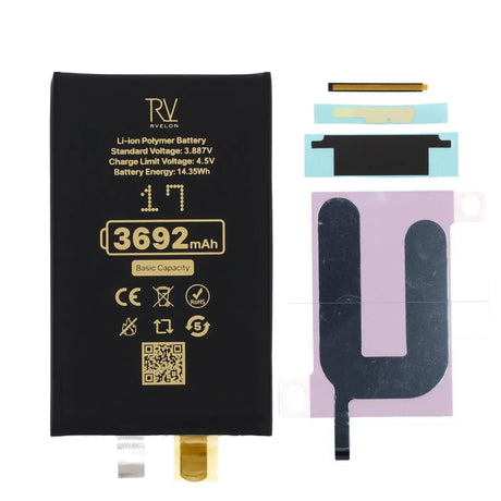 Rvelon Batteri till iPhone 17 3692mAh utan Flexkabel