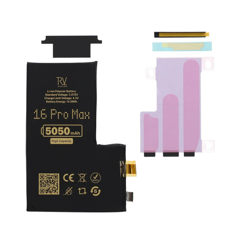 Rvelon Batteri till iPhone 16 Pro Max 5050mAh utan Flexkabel
