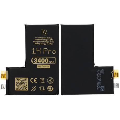 Rvelon Batteri till iPhone 14 Pro 3400mAh utan Flexkabel