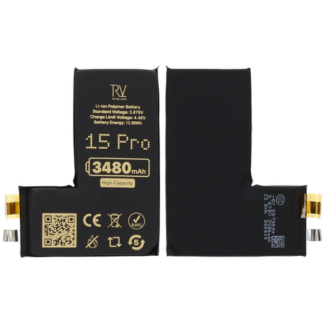 Rvelon Batteri till iPhone 15 Pro 3480mAh utan Flexkabel