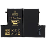 Rvelon Batteri för iPhone 12 Pro Max - 3687 mAh Originalkapacitet