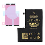Rvelon Batteri för iPhone 12 Pro Max - 3687 mAh Originalkapacitet