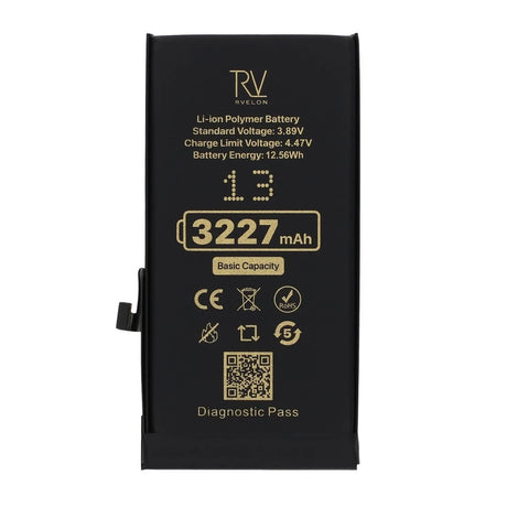 Rvelon Batteri för iPhone 13 - 3227 mAh Originalkapacitet