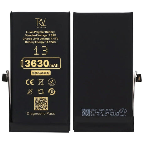 Rvelon Batteri för iPhone 13 - 3630 mAh Högkapacitet