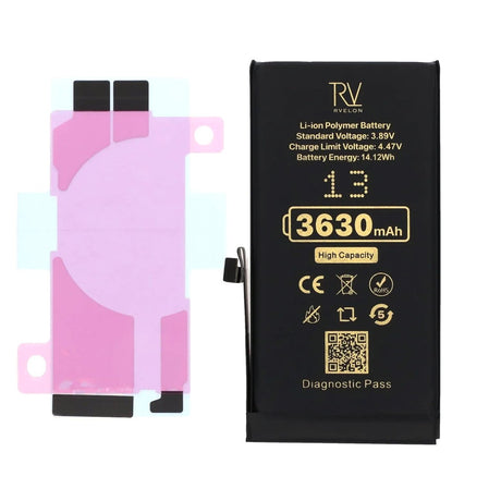 Rvelon Batteri för iPhone 13 - 3630 mAh Högkapacitet