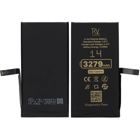 Rvelon Batteri för iPhone 14 - 3279 mAh Originalkapacitet