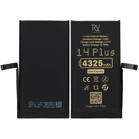 Rvelon Batteri för iPhone 14 Plus - 4325 mAh Originalkapacitet
